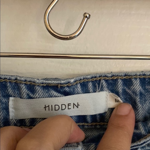 Hidden Destroyed Denim Jean Short light wash high rise size Medium - Picture 5 of 10